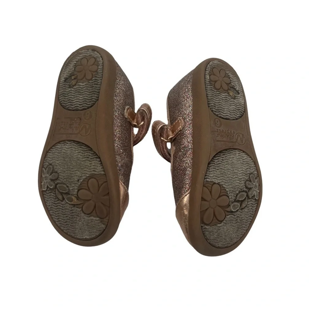 Naturino Express Rose Gold Glitter Luciana Mary Janes Size 6 Toddler Girl’s